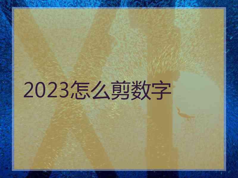 2023怎么剪数字