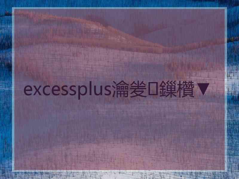 excessplus瀹夎鏁欑▼