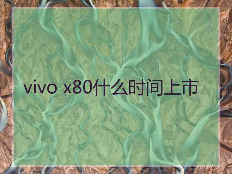 vivo x80什么时间上市