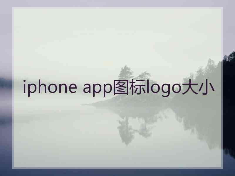 iphone app图标logo大小