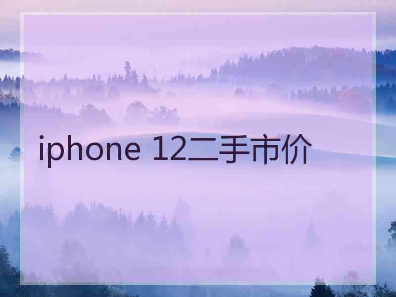 iphone 12二手市价