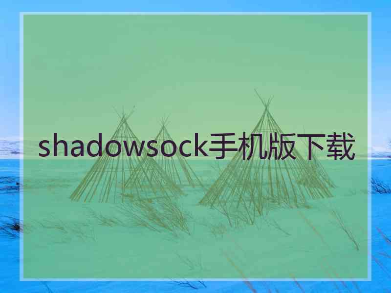 shadowsock手机版下载