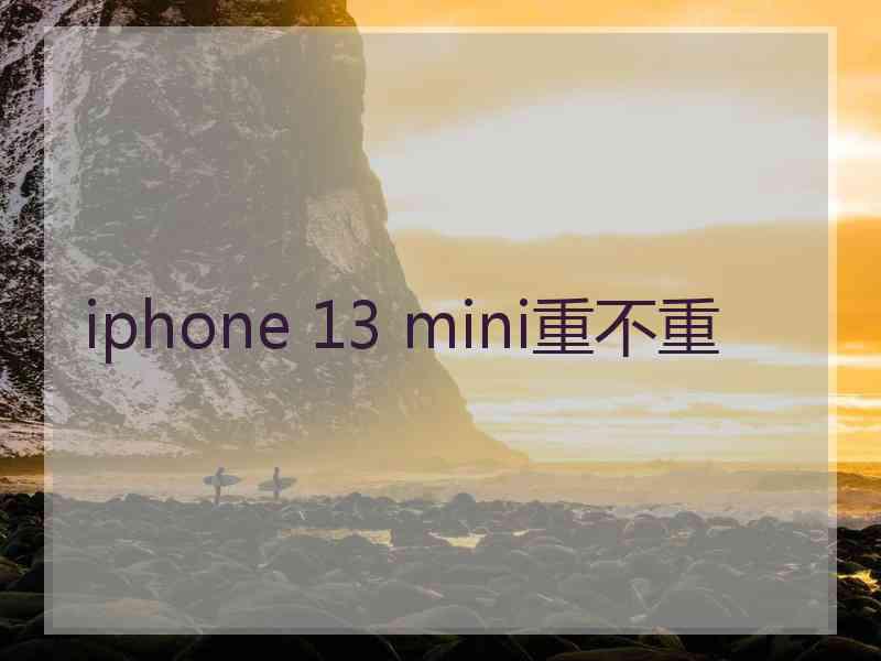 iphone 13 mini重不重