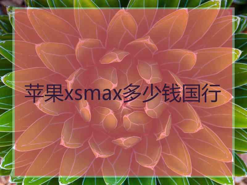 苹果xsmax多少钱国行