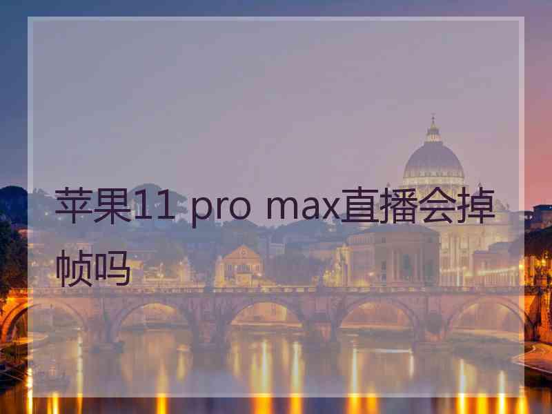 苹果11 pro max直播会掉帧吗