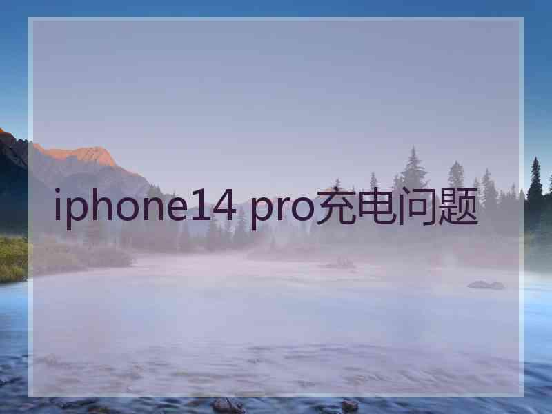 iphone14 pro充电问题