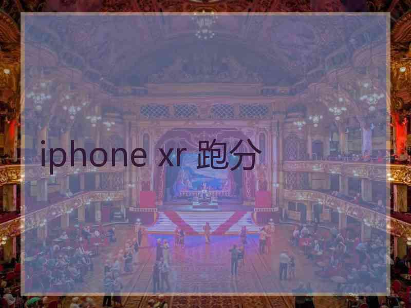 iphone xr 跑分