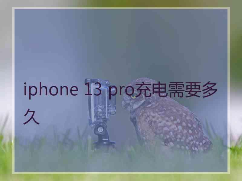 iphone 13 pro充电需要多久