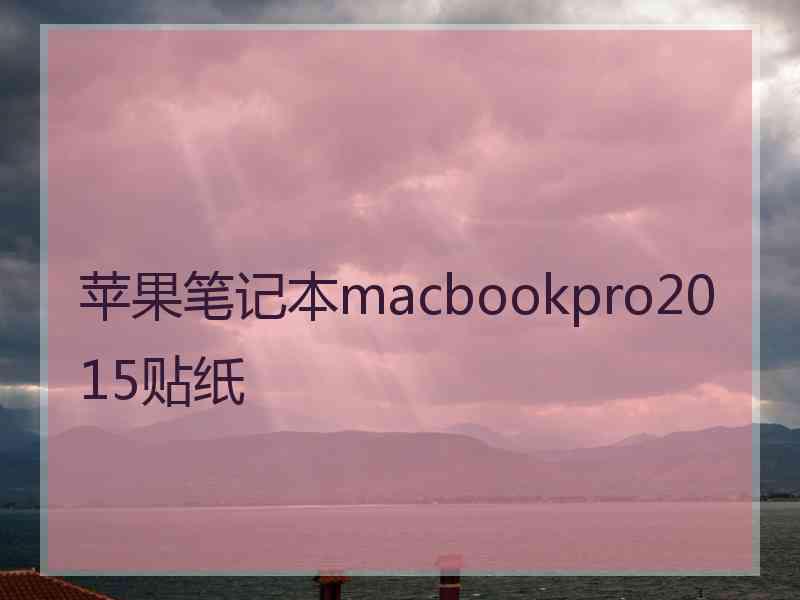 苹果笔记本macbookpro2015贴纸