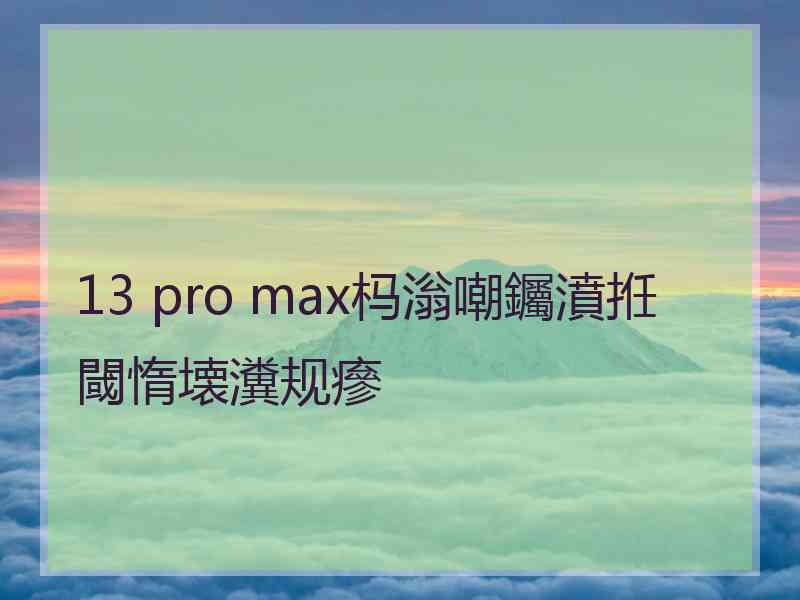 13 pro max杩滃嘲钃濆拰閾惰壊瀵规瘮