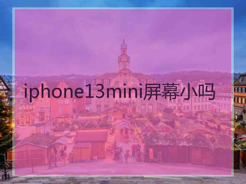 iphone13mini屏幕小吗