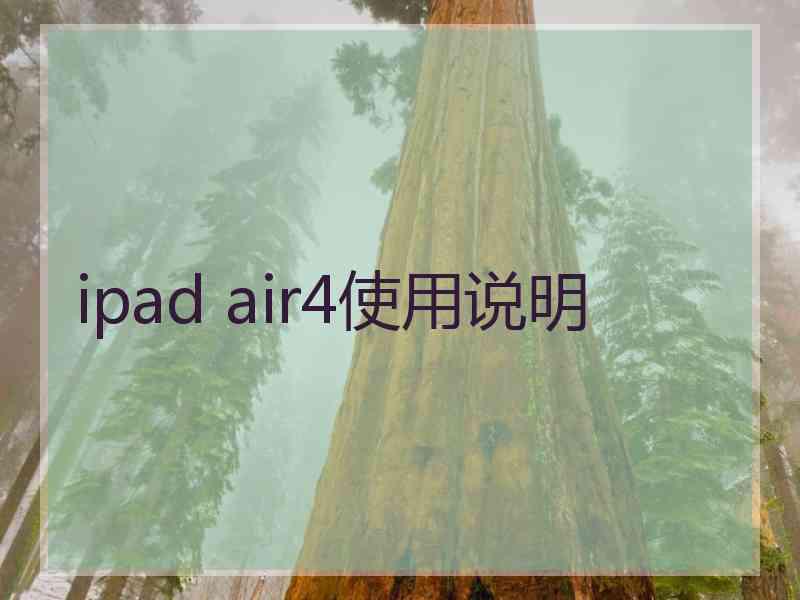 ipad air4使用说明