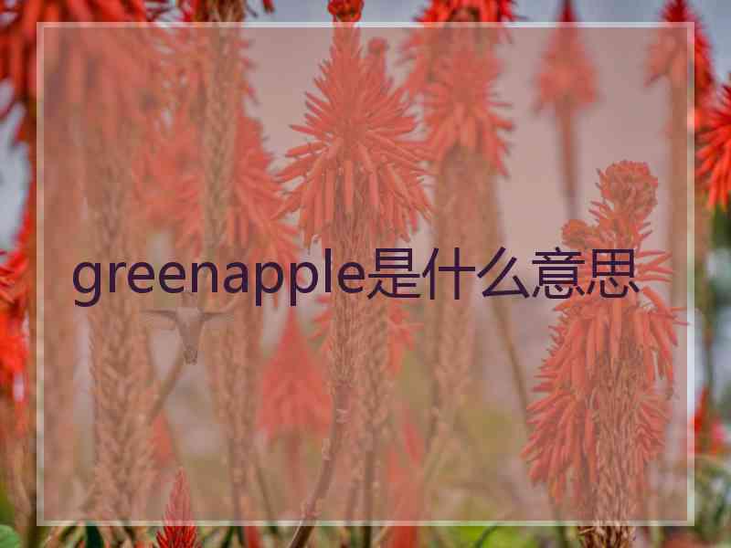 greenapple是什么意思