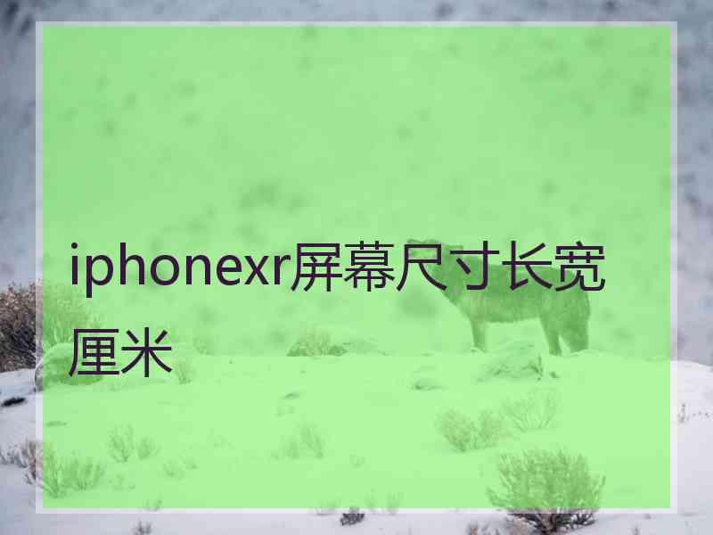 iphonexr屏幕尺寸长宽厘米