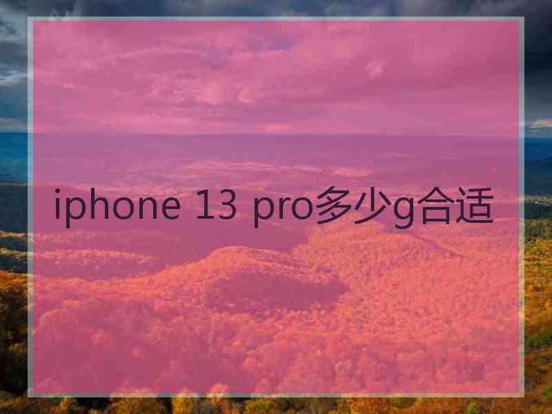 iphone 13 pro多少g合适