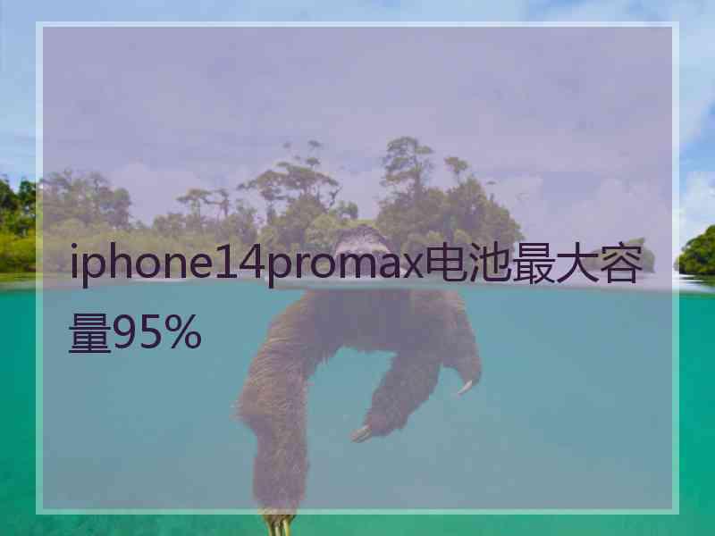 iphone14promax电池最大容量95%