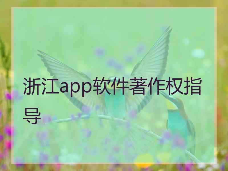 浙江app软件著作权指导