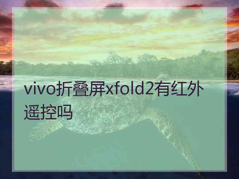 vivo折叠屏xfold2有红外遥控吗