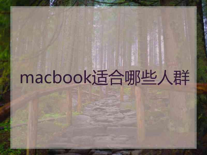 macbook适合哪些人群