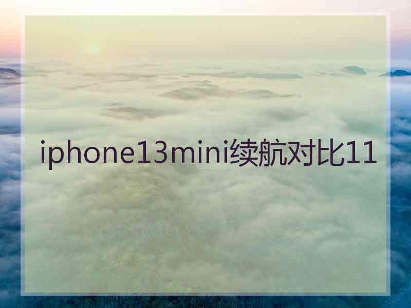 iphone13mini续航对比11