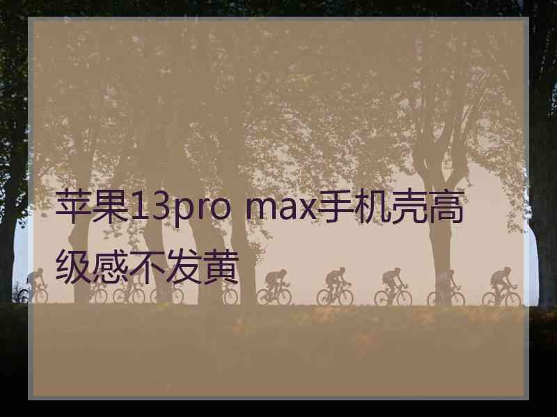 苹果13pro max手机壳高级感不发黄