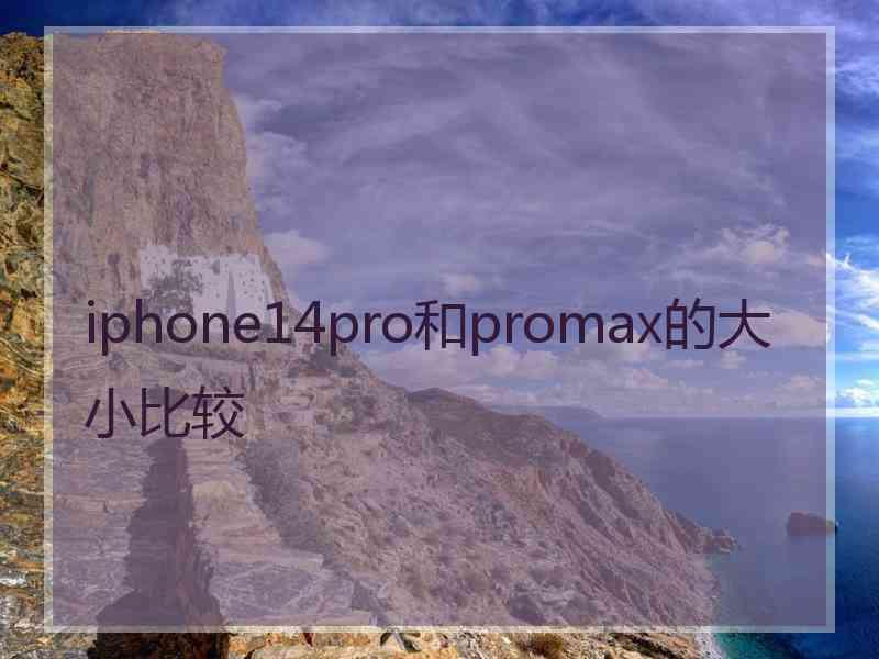 iphone14pro和promax的大小比较