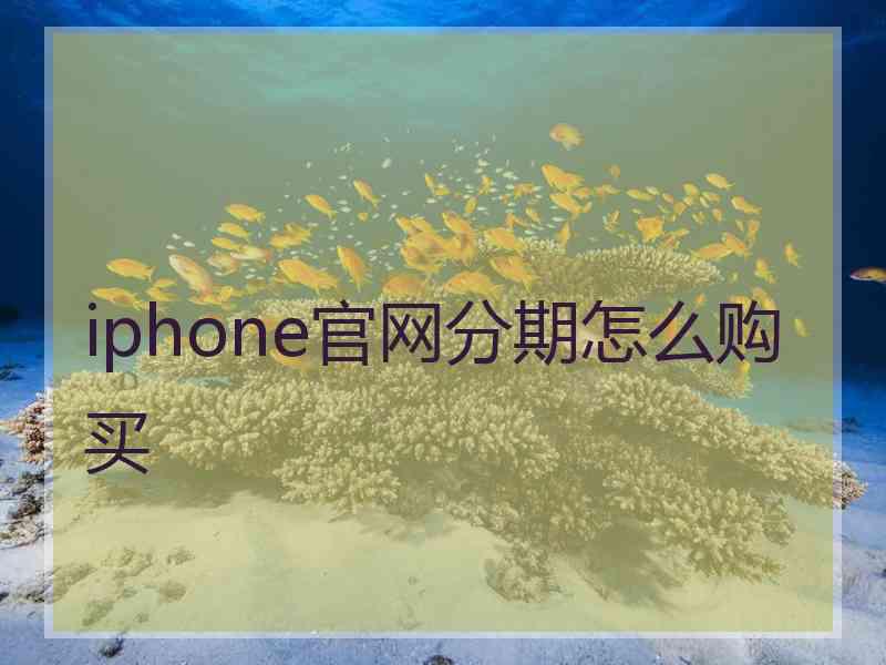 iphone官网分期怎么购买