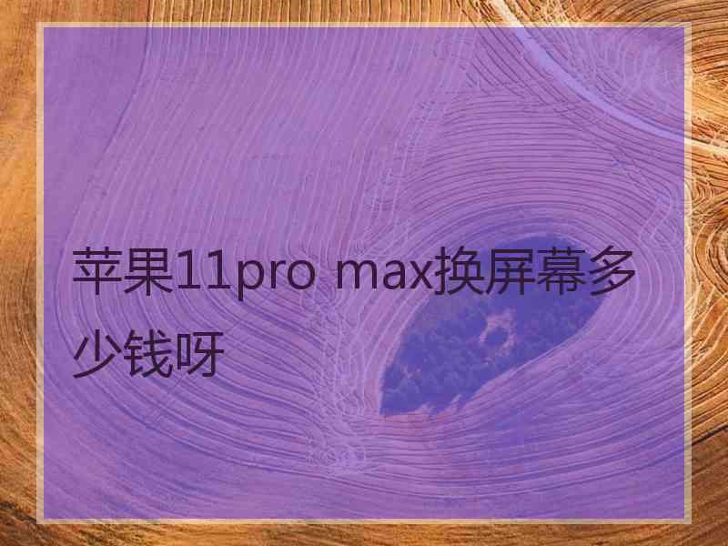 苹果11pro max换屏幕多少钱呀