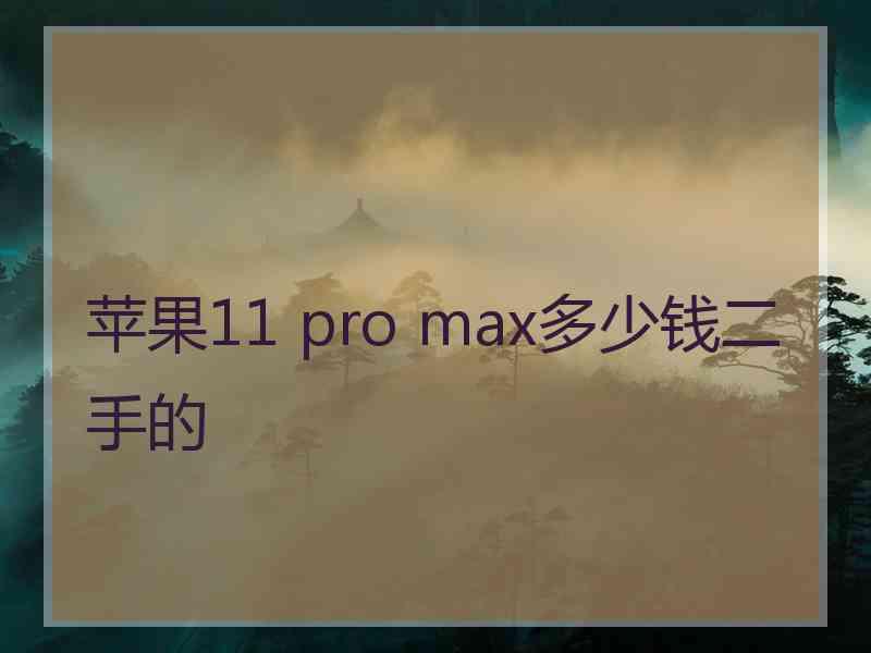 苹果11 pro max多少钱二手的