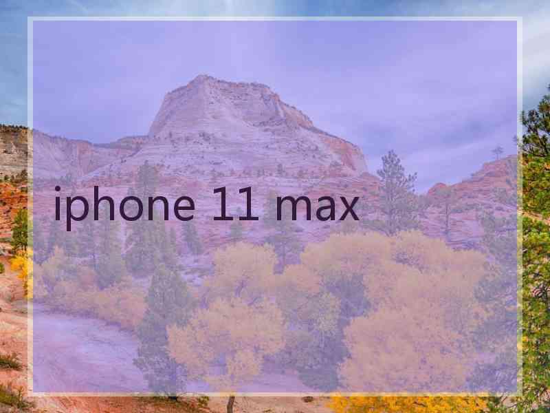 iphone 11 max