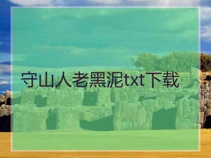 守山人老黑泥txt下载