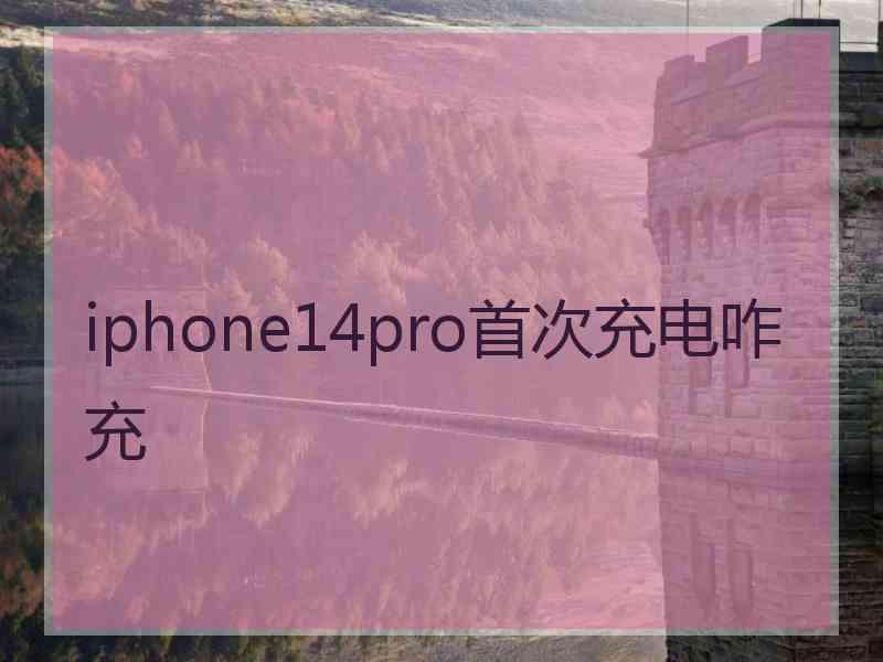 iphone14pro首次充电咋充