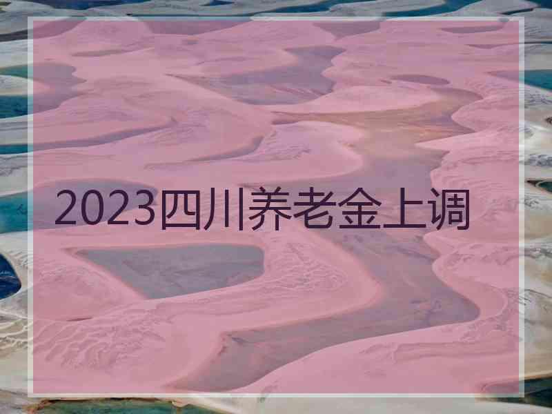 2023四川养老金上调