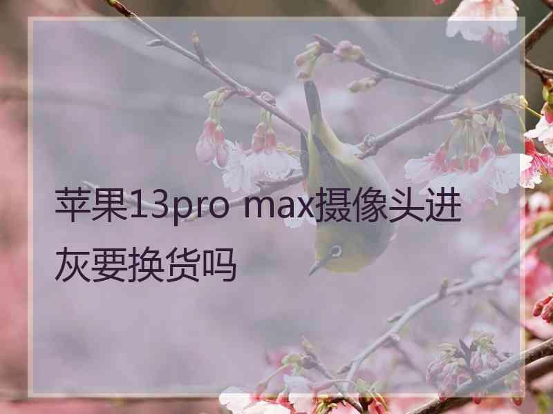 苹果13pro max摄像头进灰要换货吗