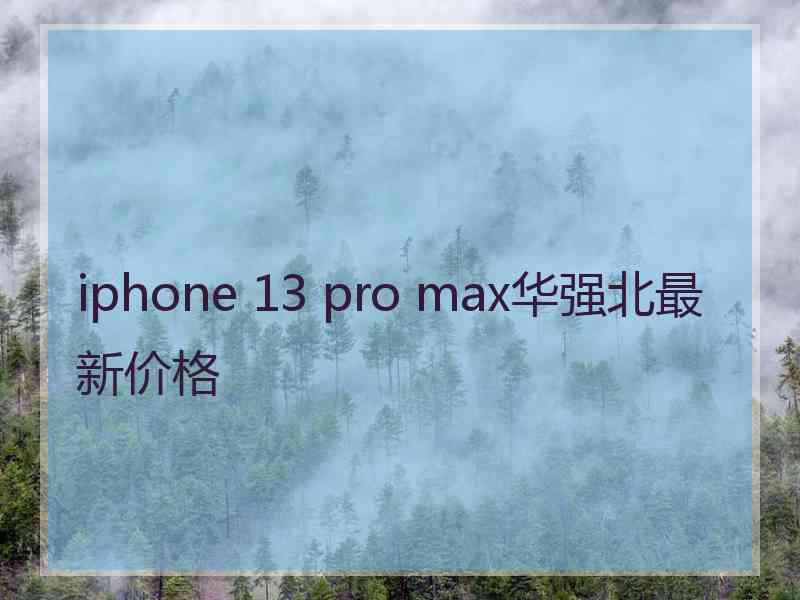 iphone 13 pro max华强北最新价格