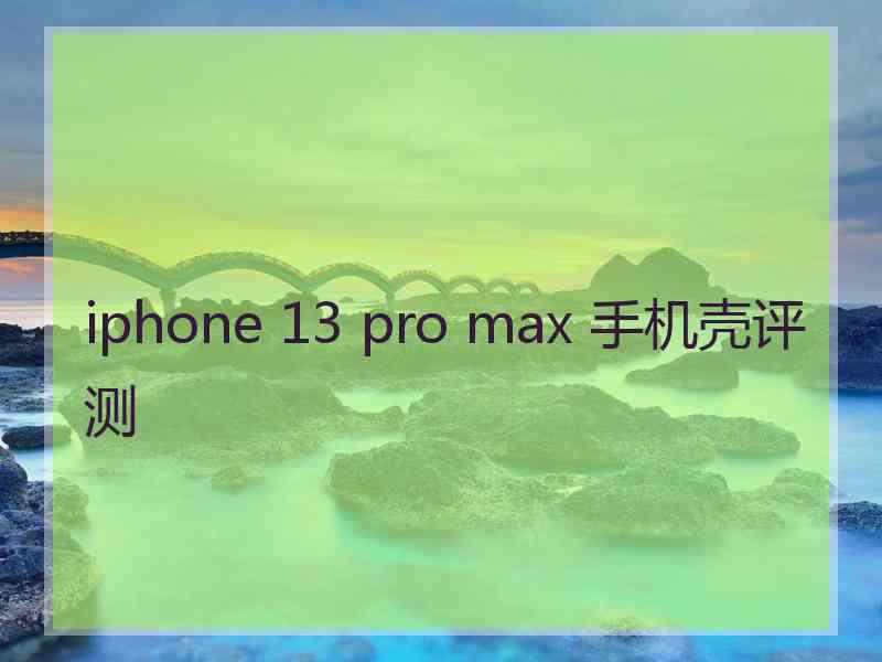 iphone 13 pro max 手机壳评测