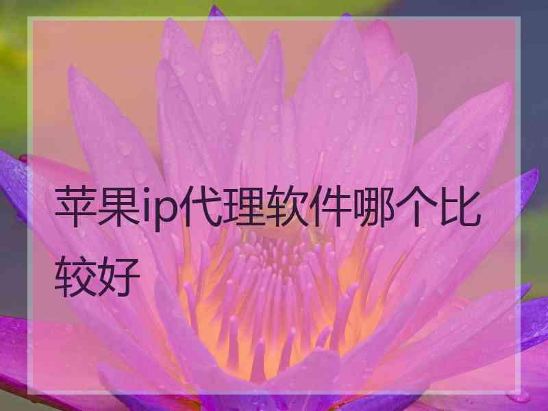 苹果ip代理软件哪个比较好