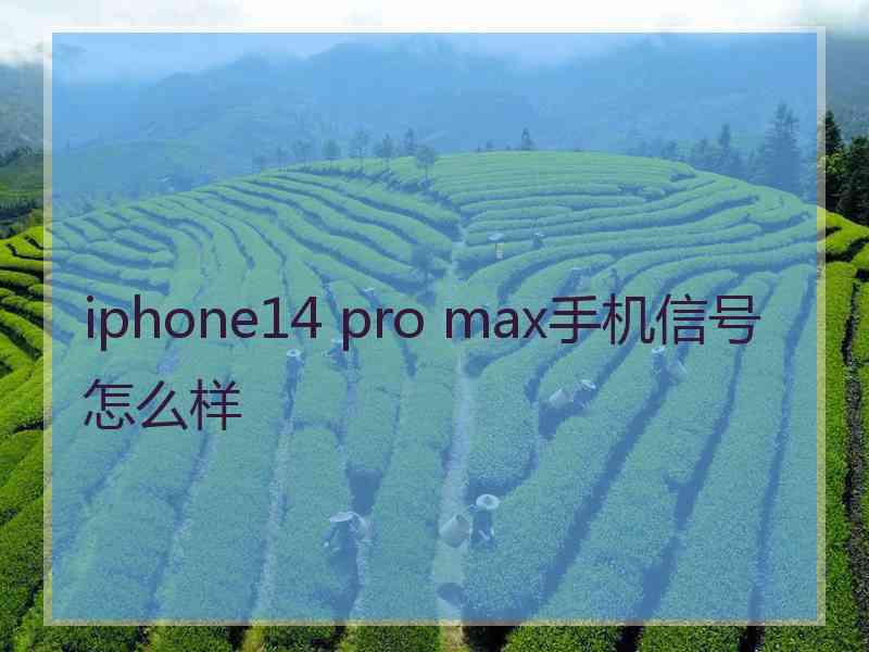 iphone14 pro max手机信号怎么样