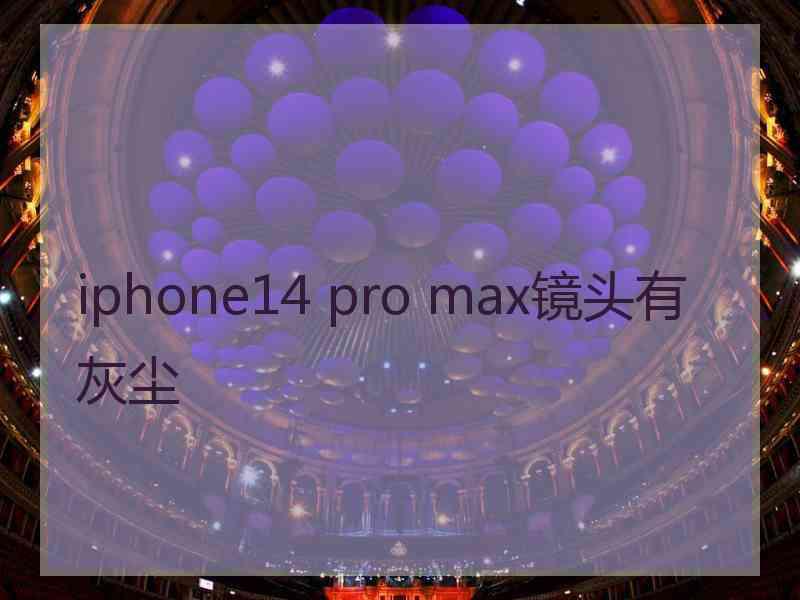 iphone14 pro max镜头有灰尘