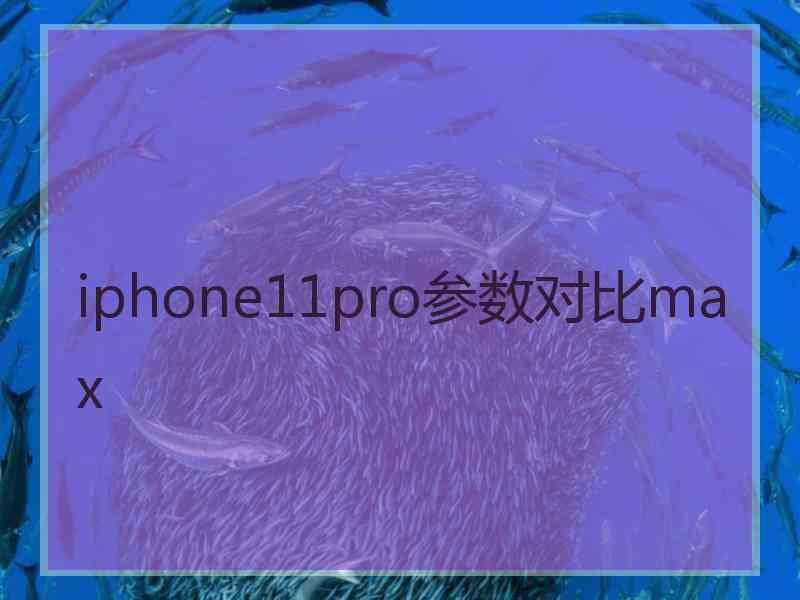 iphone11pro参数对比max