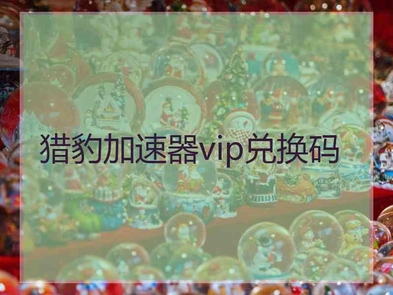 猎豹加速器vip兑换码