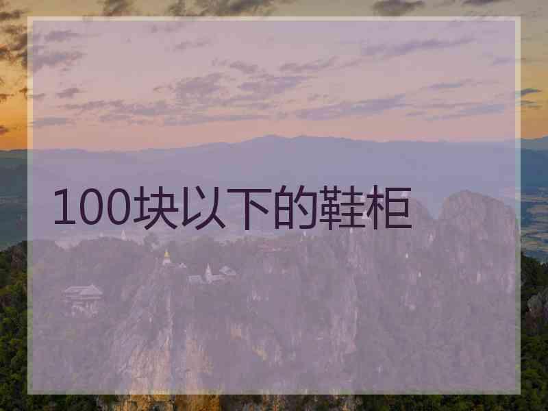 100块以下的鞋柜