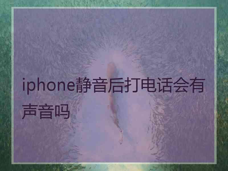 iphone静音后打电话会有声音吗