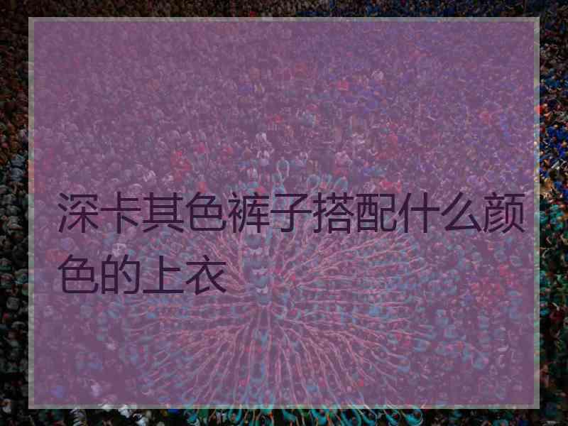 深卡其色裤子搭配什么颜色的上衣