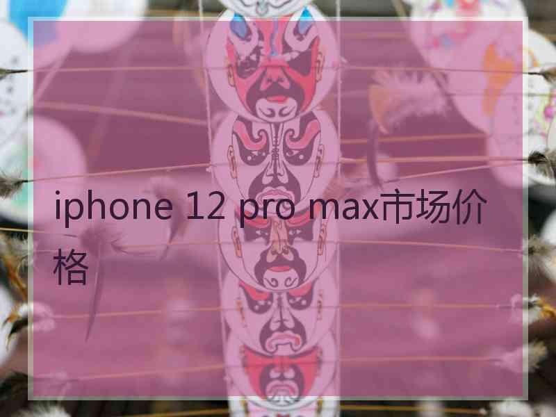 iphone 12 pro max市场价格