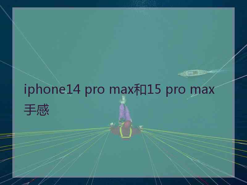 iphone14 pro max和15 pro max手感