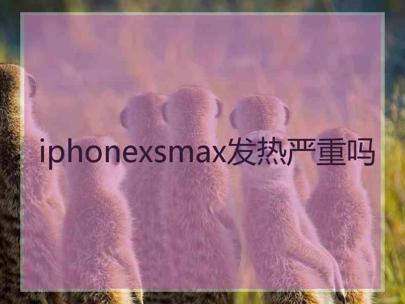 iphonexsmax发热严重吗