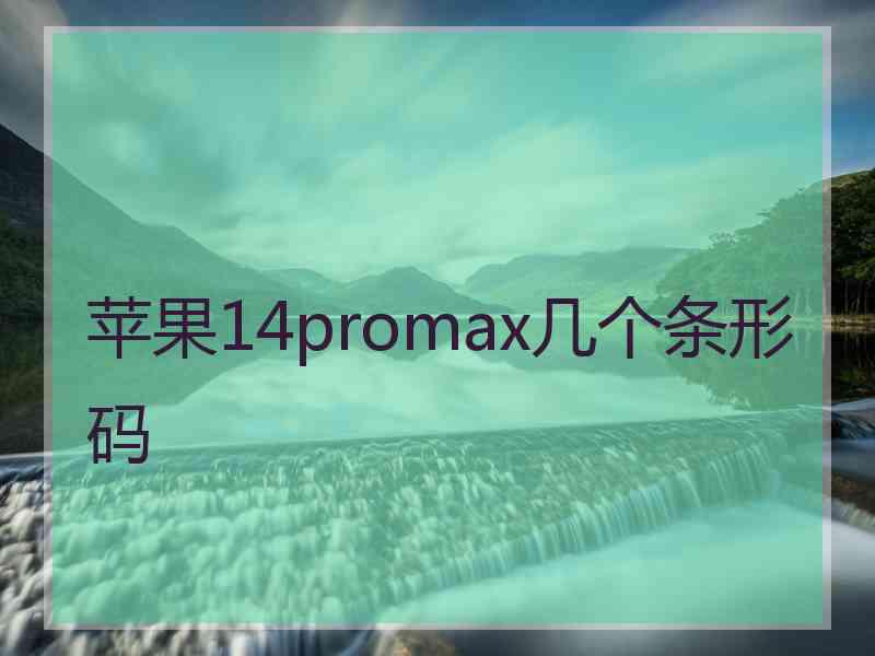 苹果14promax几个条形码