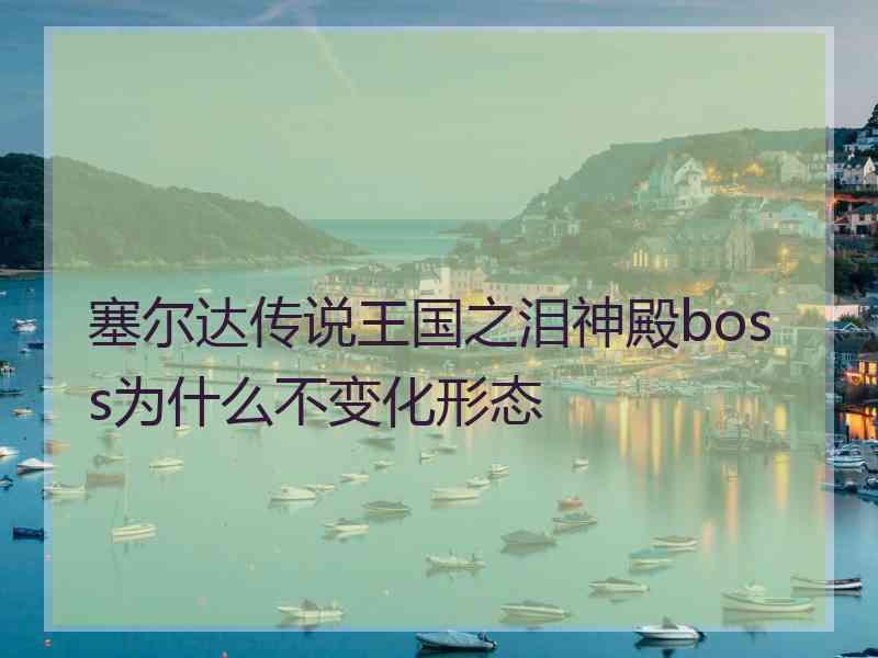 塞尔达传说王国之泪神殿boss为什么不变化形态