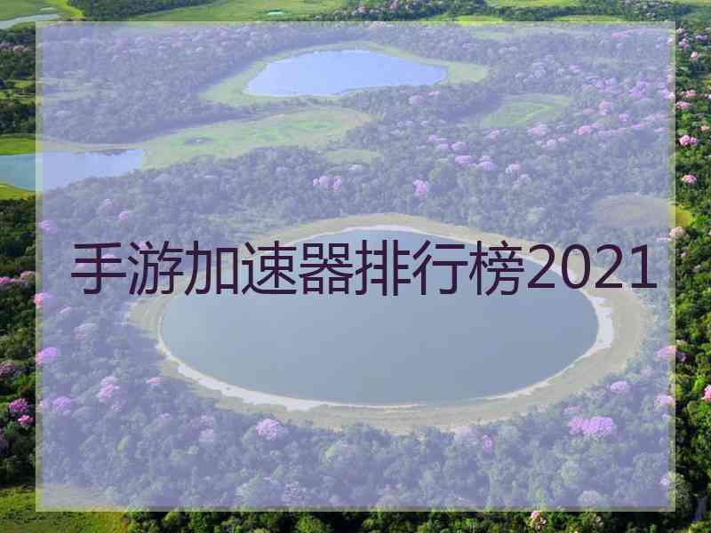 手游加速器排行榜2021